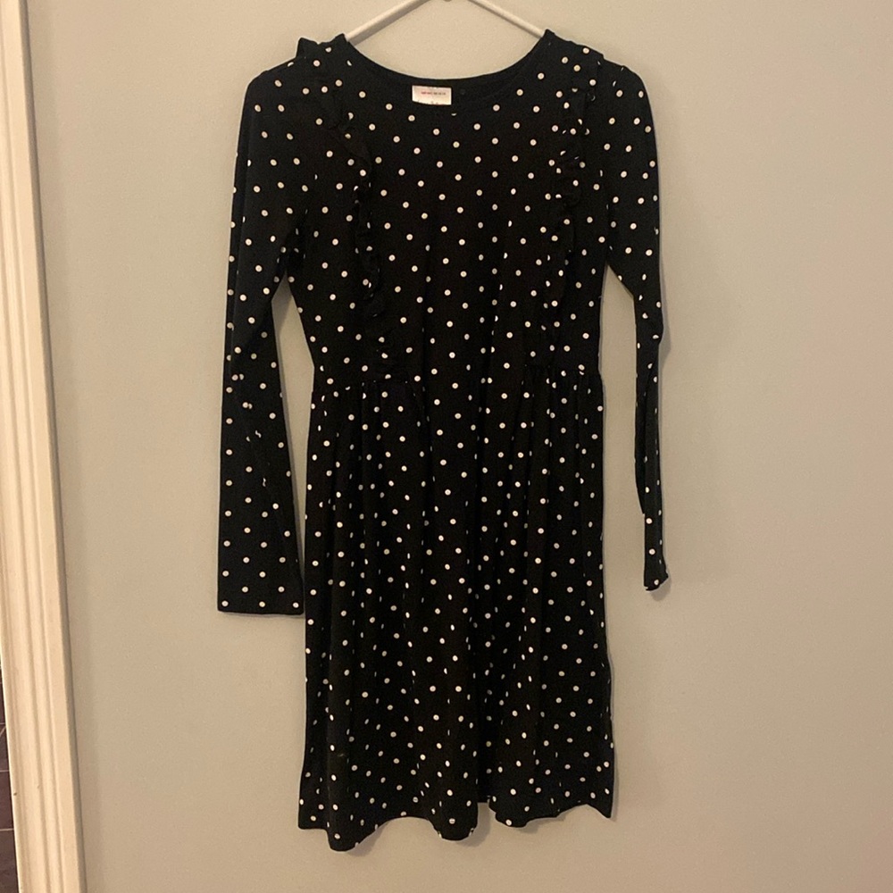 Hanna Andersson size 14-16 (160 cm) dress. Excellent condition.Black and cream.